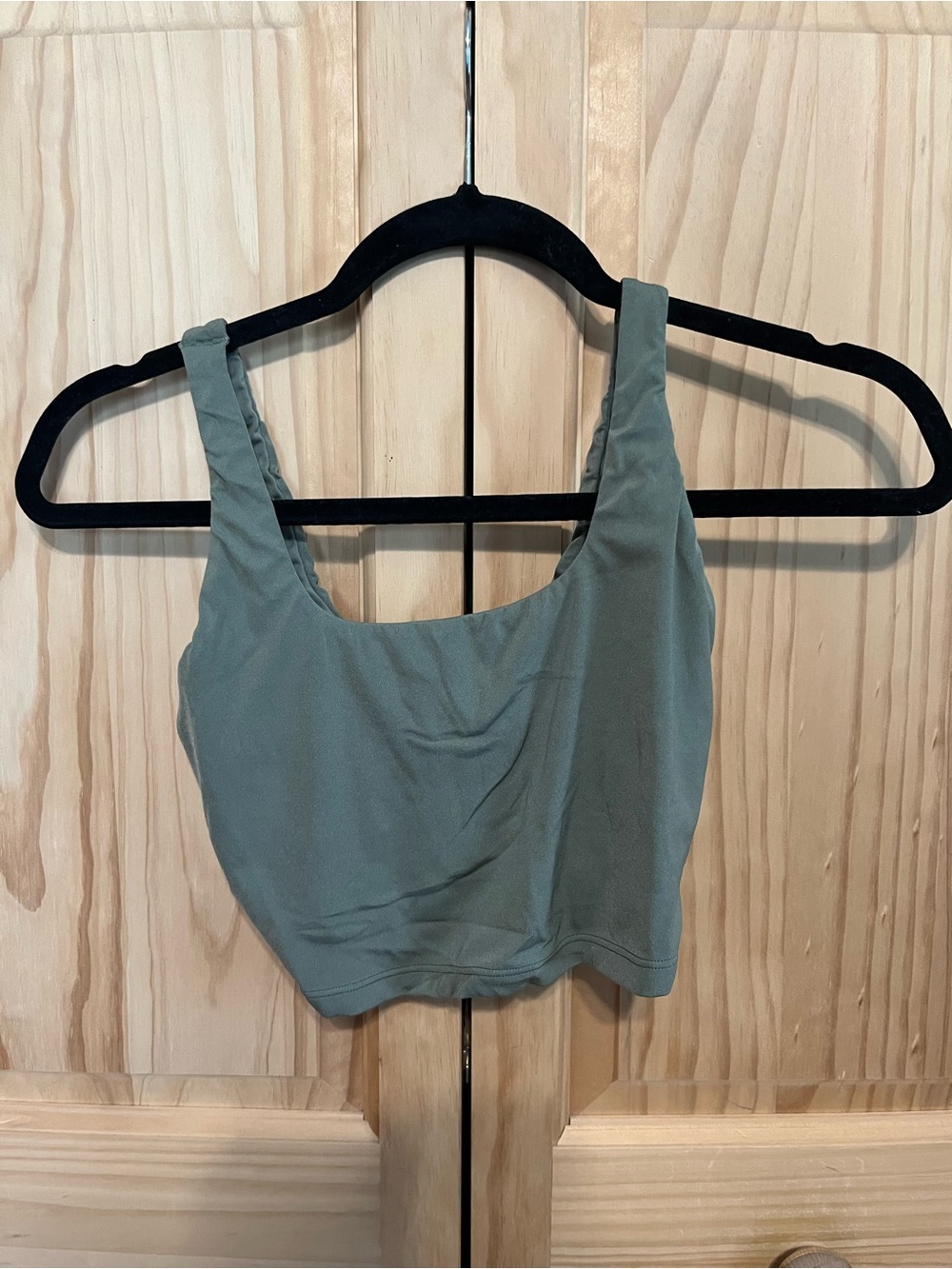 Aerie Olive Twist Back Crop Top
